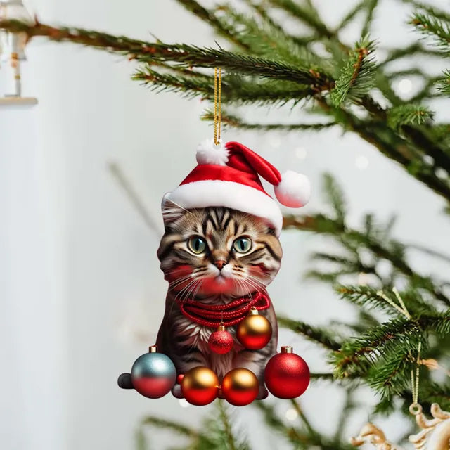 Cute Cat Christmas Ornaments