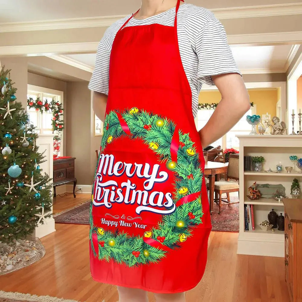 Festive Oil-Proof Kitchen Apron